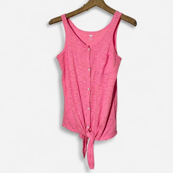 Old navy Other - XLT extra large tall (size 14 Kids) Pink button up tie front tank top